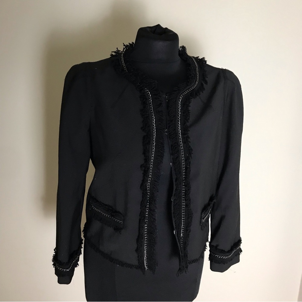 Rebecca Taylor Black Crop Blazer